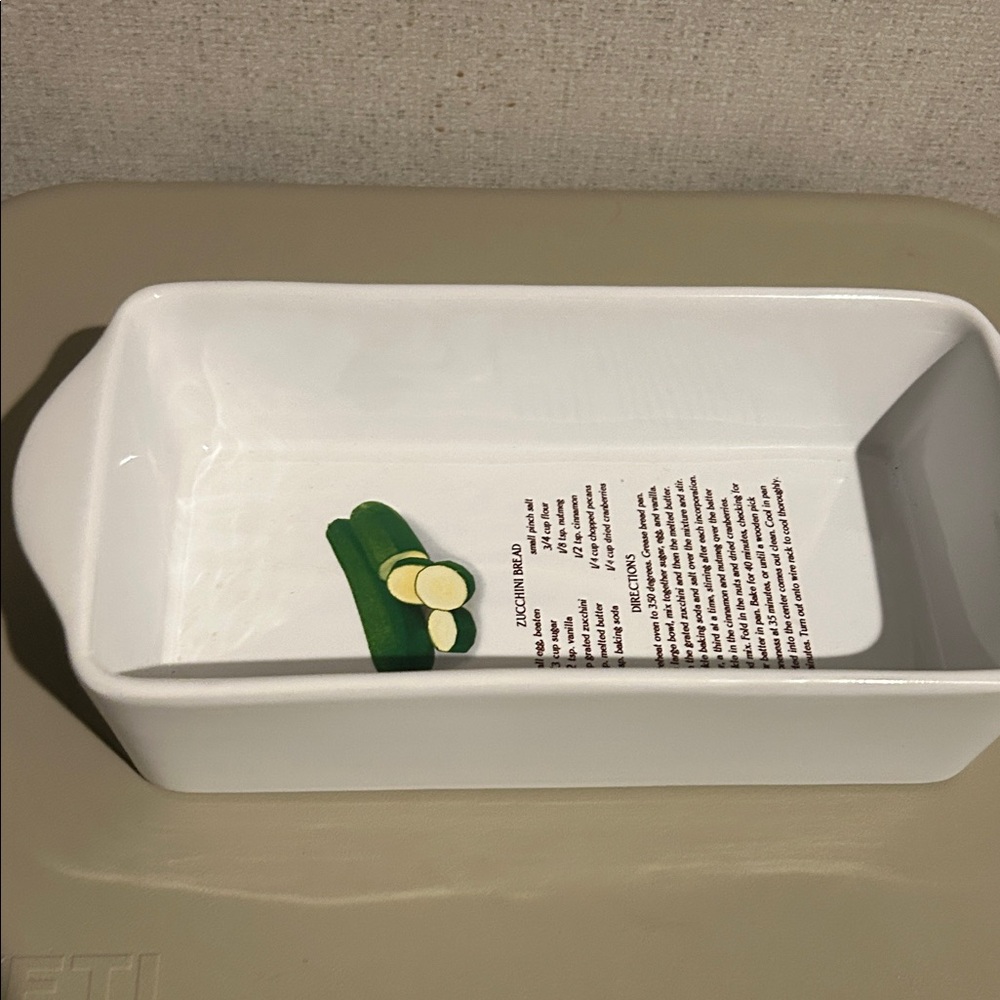 White Rectangular Ceramic Baking Dish